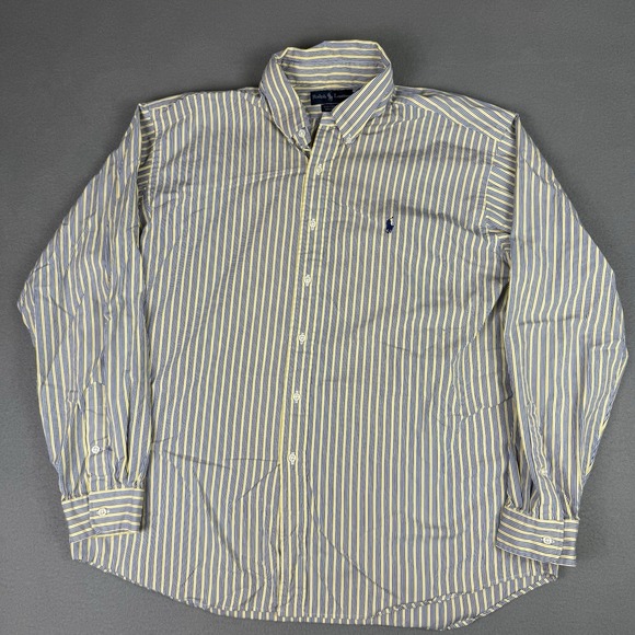 Lot of 3 Ralph Lauren Classic fit + Custom Mens XXL 2XL Blue Stripe Button Down - Picture 6 of 15